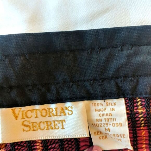 Vintage Victoria's Secret Plaid 100% Silk Bustier - Picture 14 of 14